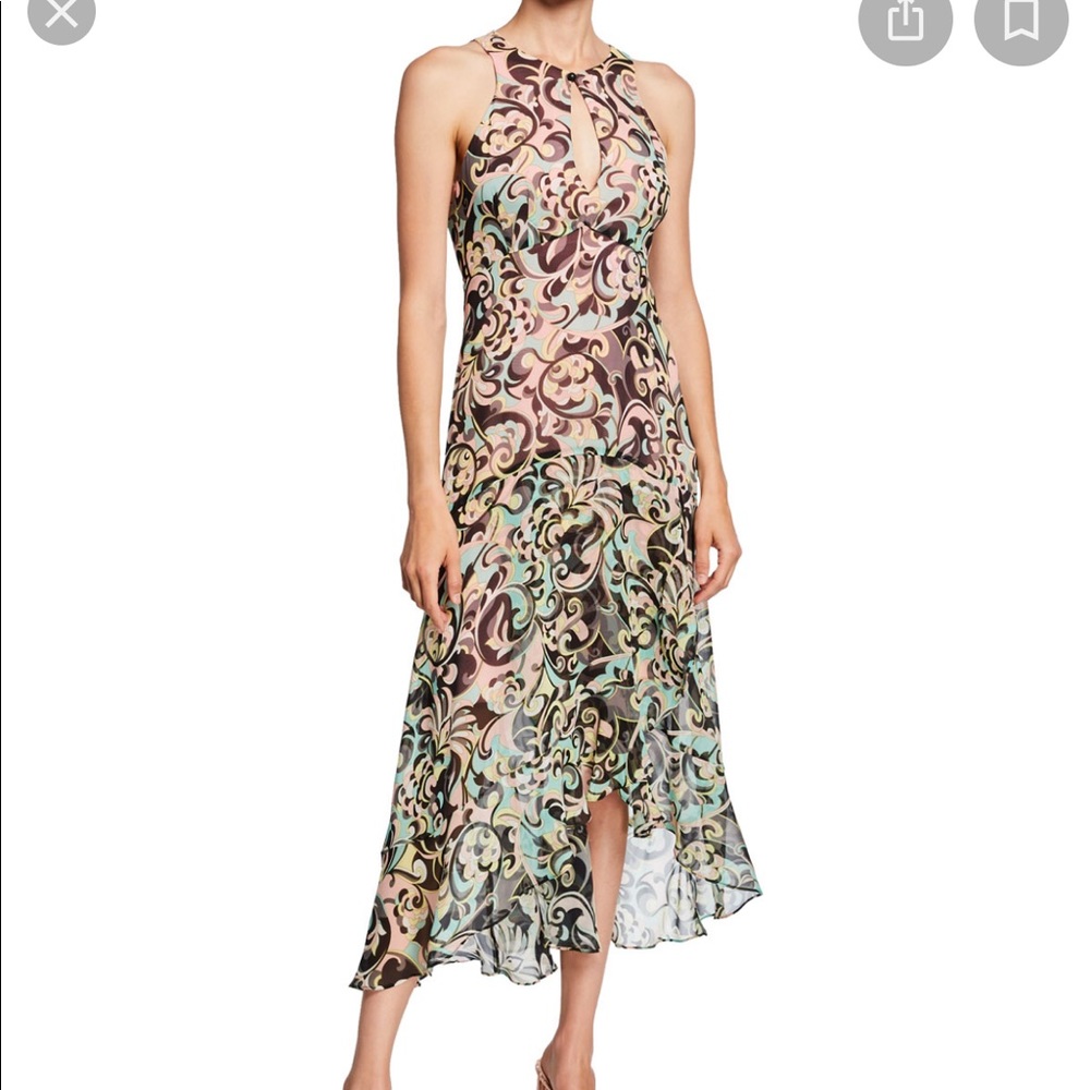 Nanette Lepore "Hypnotic" printed silk dress Sz 2